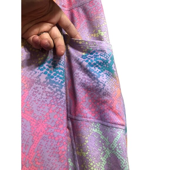 Multi Color Pro Player Yoga Stretch Workout Pants Diamond Scale Print Sz 3X - Picture 5 of 15